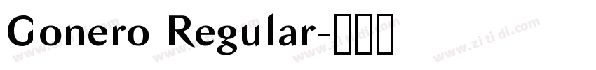 Gonero Regular字体转换